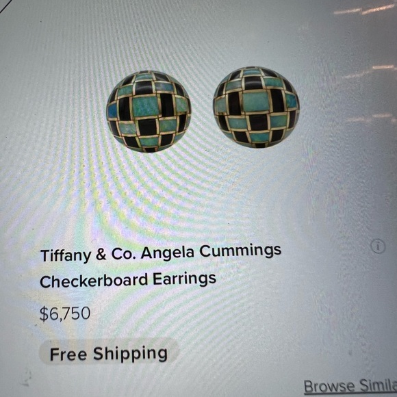 Rare 🔥Tiffany Earrings.Angela Cummings 18KYG.Coral,Black Jade&Hematite.Stamped. - Picture 12 of 12